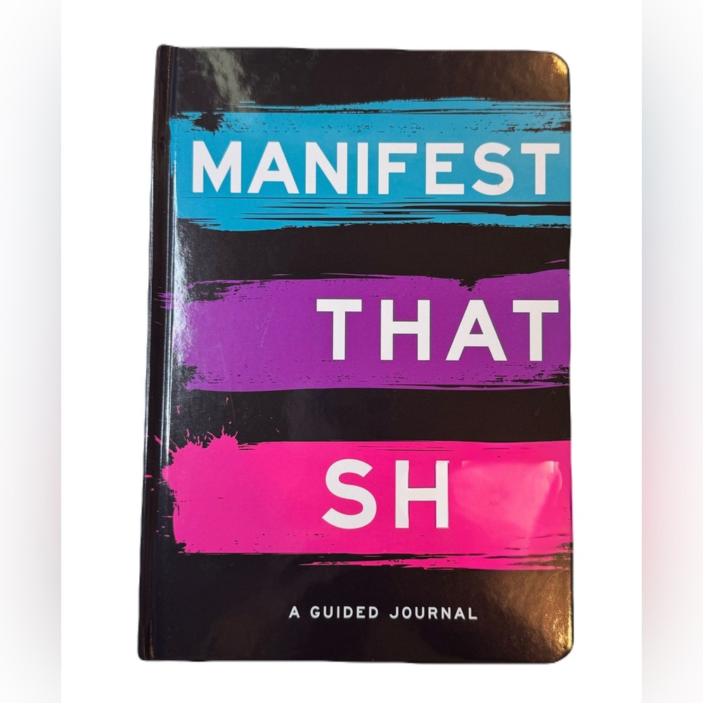 Manifest Guided Journal - Black with Blue, Purple, Pink “Manifest that Sh!t”
